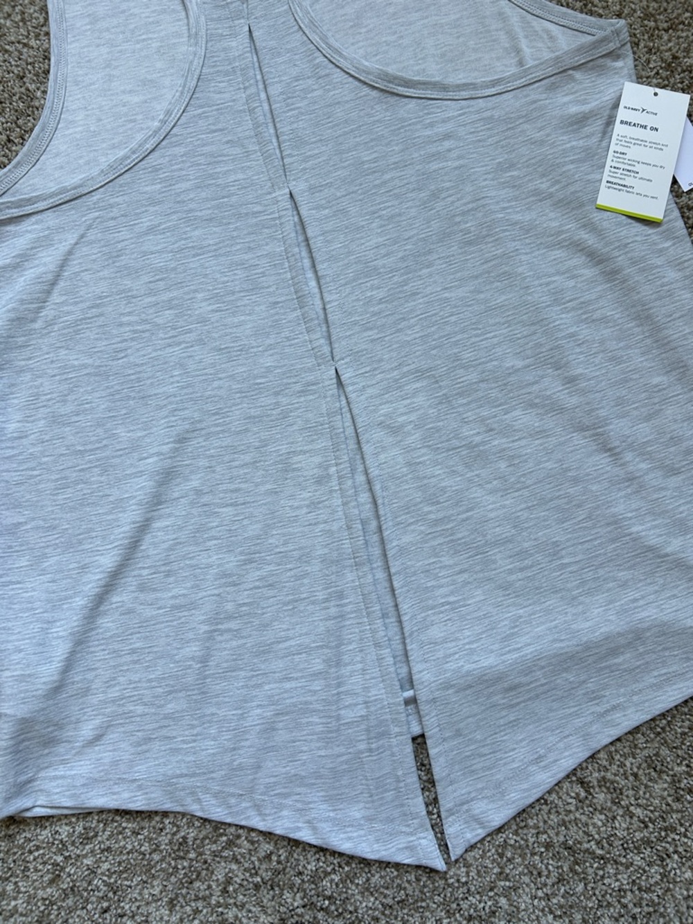 NWT Old Navy Active Light Gray Women's Breathe Tank Top - Women's Large - Picture 5 of 5